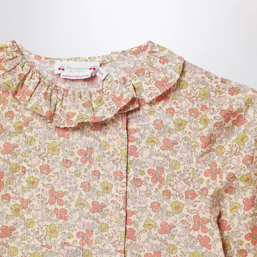 Bonpoint - Pink Liberty fabric shirt Brand Shirts &amp; Tops