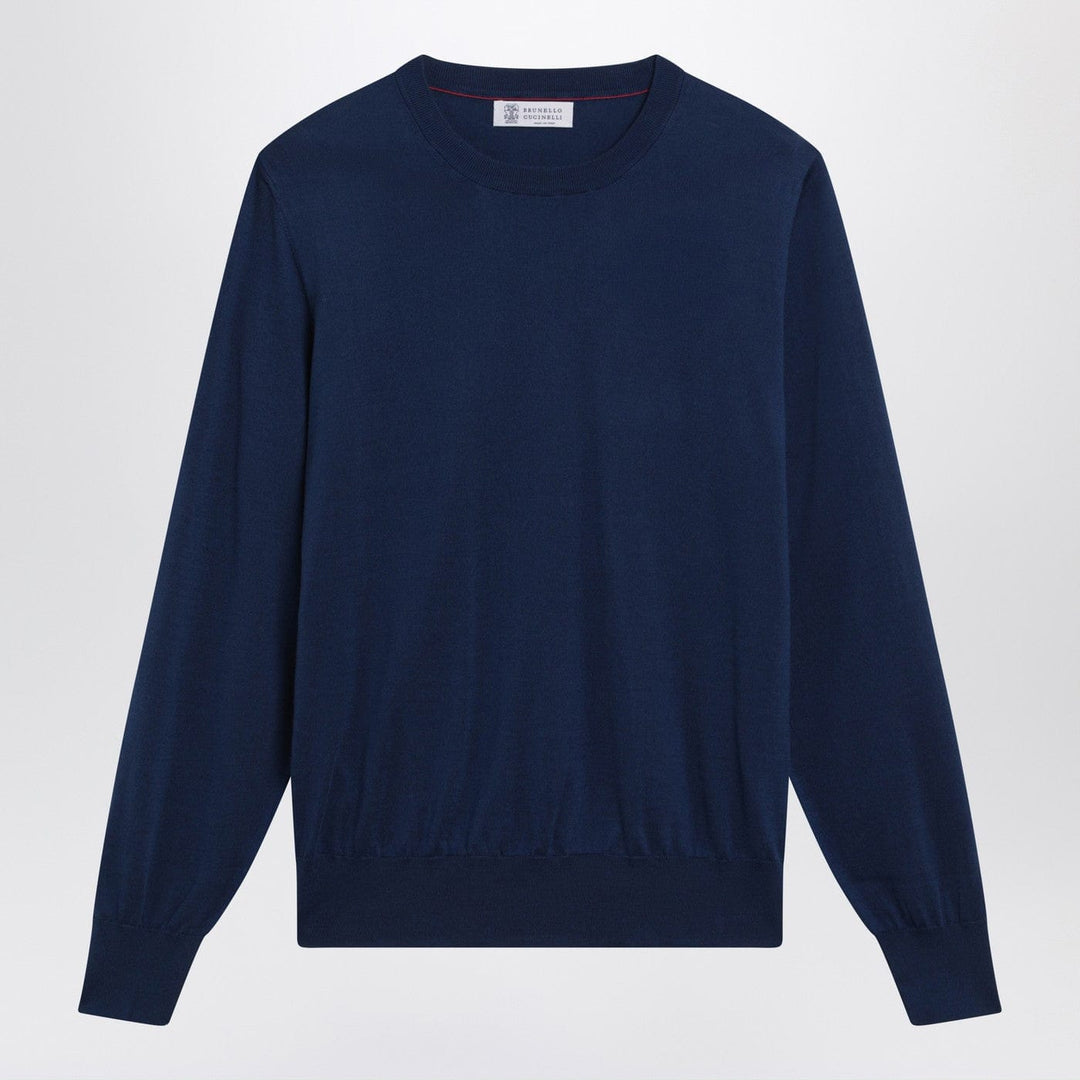 Shirts & Tops Brunello Cucinelli - Blue cotton sweater Brand