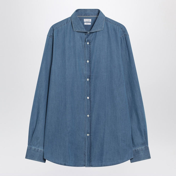 Shirts &amp; Tops Brunello Cucinelli - Light blue Easy Fit denim shirt Brand
