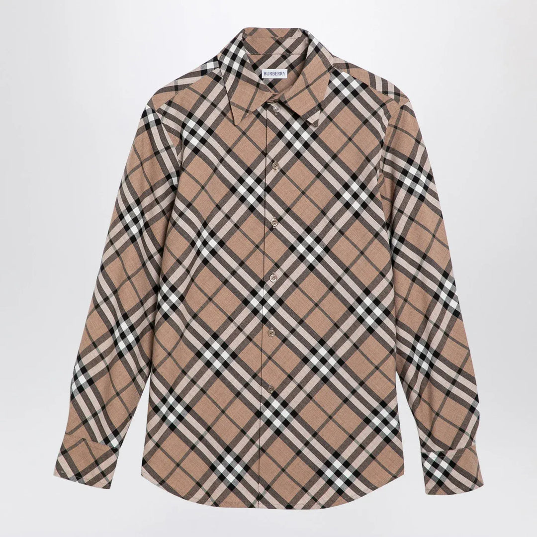 Burberry - Check pattern wool blend shirt Brand Shirts &amp; Tops 2 UK