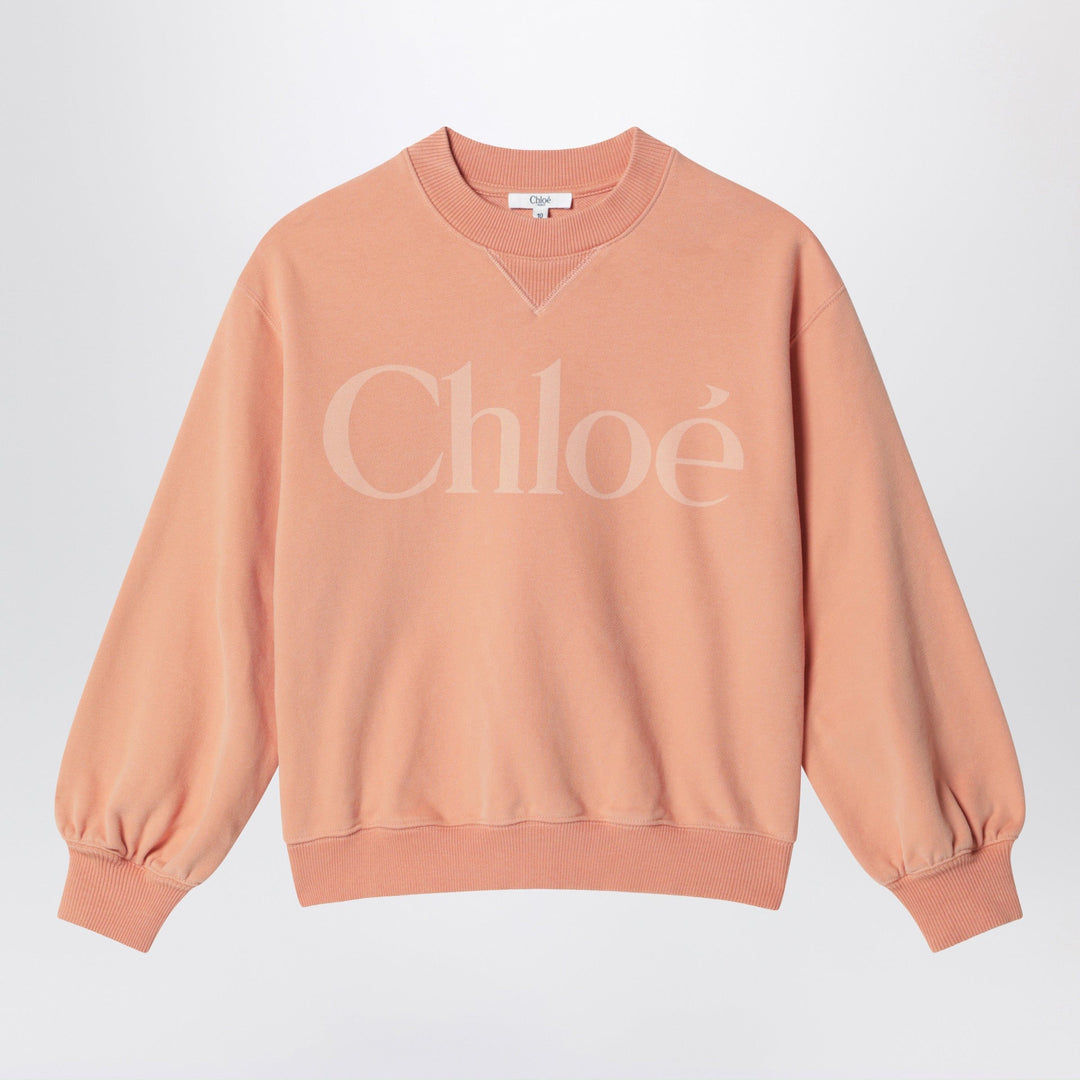 Shirts &amp; Tops 14 Chloé - Apricot sweatshirt with logo print Brand