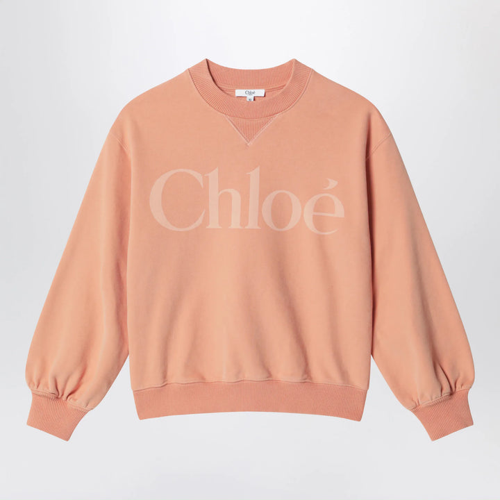 Chloé - Apricot sweatshirt with logo print Brand Shirts &amp; Tops 14