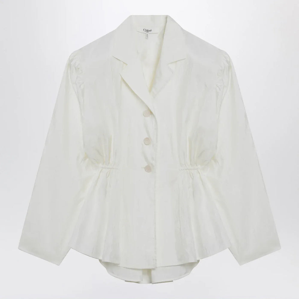 Chloé - Ivory silk-blend blouse Brand Shirts & Tops 34  FR