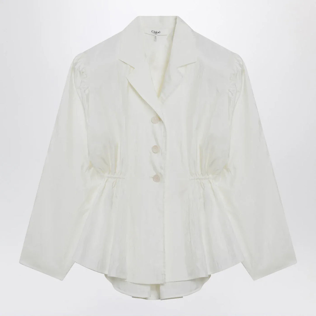 Chloé - Ivory silk-blend blouse Brand Shirts &amp; Tops 34  FR