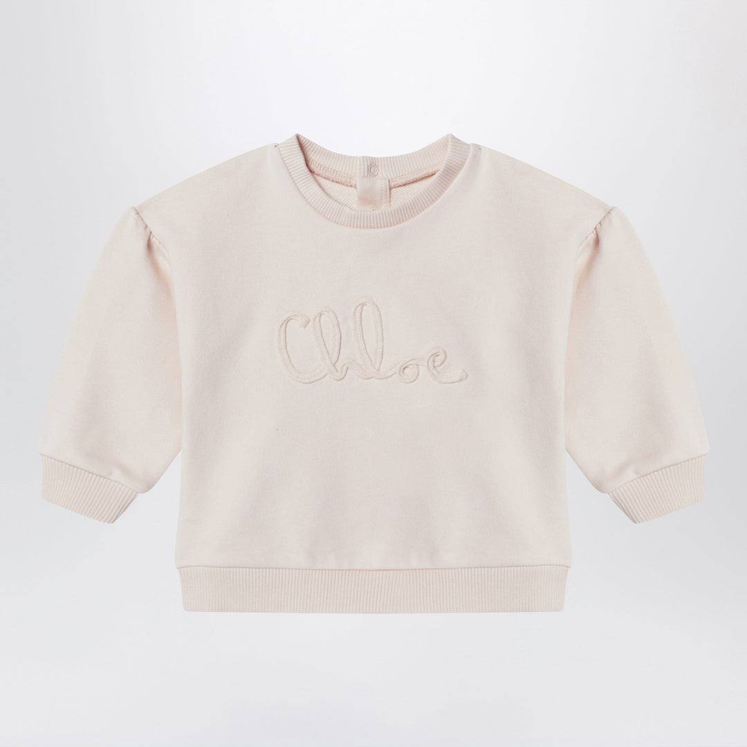 Shirts &amp; Tops 12 Chloé - Light pink sweatshirt with logo embroidery Brand