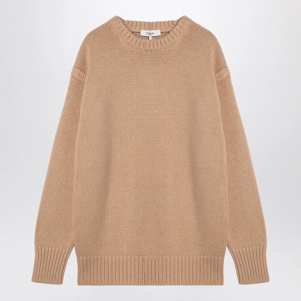 Chloé - Nude cashmere and cotton oversize jumper Brand Shirts & Tops M