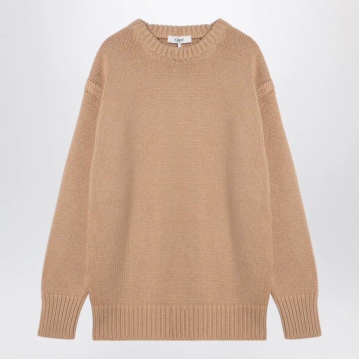 Chloé - Nude cashmere and cotton oversize jumper Brand Shirts &amp; Tops M