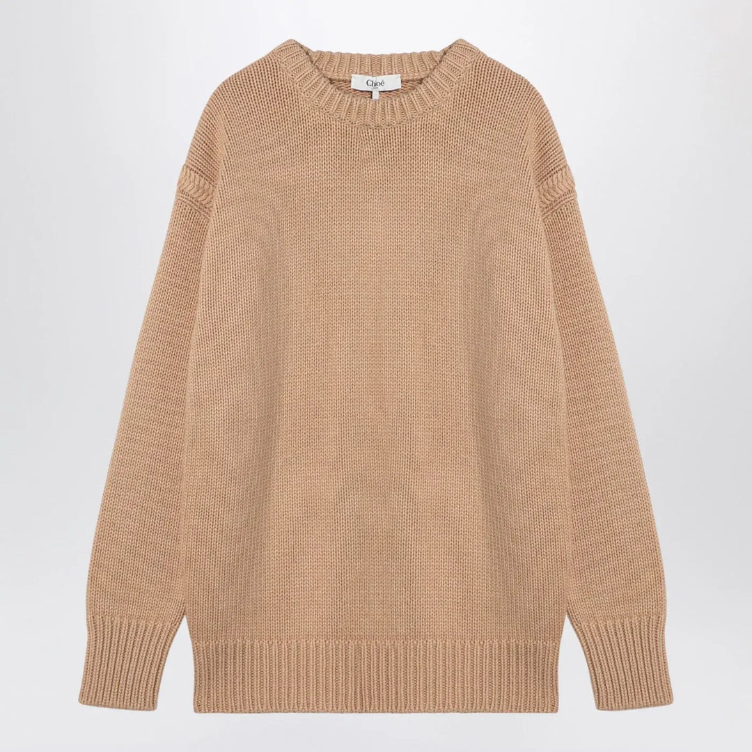 Chloé - Nude cashmere and cotton oversize jumper Brand Shirts &amp; Tops M