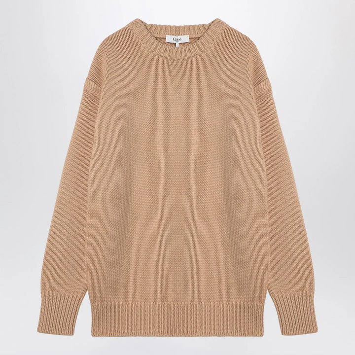 Chloé - Nude cashmere and cotton oversize jumper Brand Shirts &amp; Tops M