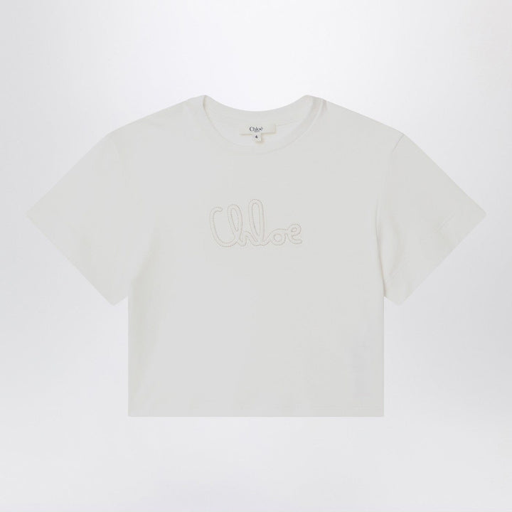 Shirts &amp; Tops Chloé - White T-shirt with embroidered logo Brand