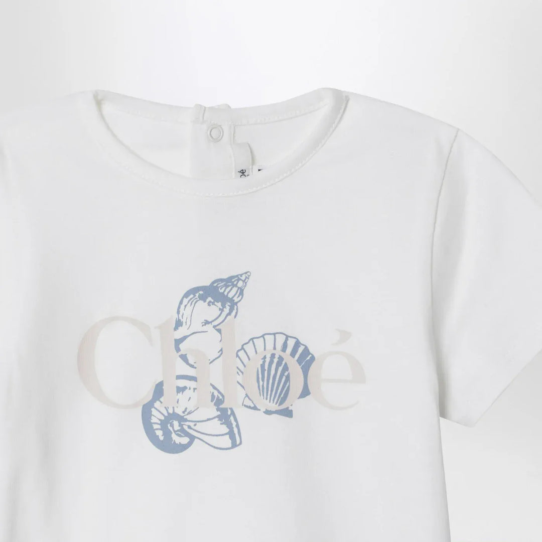 Chloé - White T-shirt with logo print Brand Shirts &amp; Tops 12