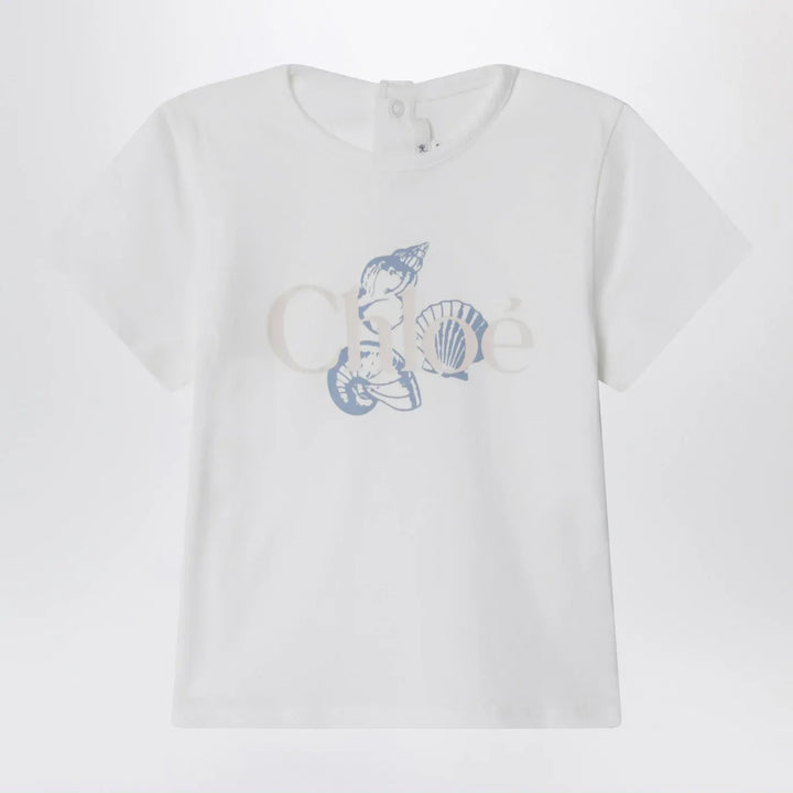 Chloé - White T-shirt with logo print Brand Shirts &amp; Tops 12