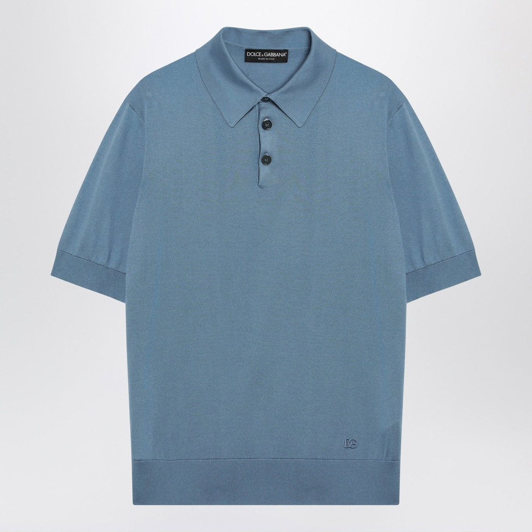 Shirts &amp; Tops Dolce&amp;Gabbana - Light blue silk polo shirt Brand