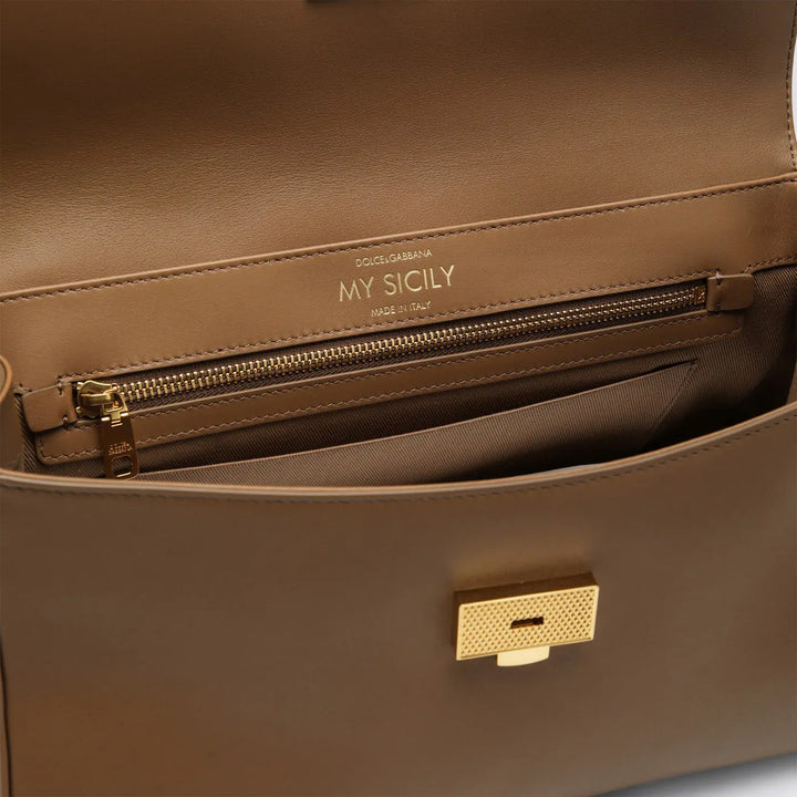 Dolce&amp;Gabbana - My Sicily top handle bag in caramel leather Brand Shirts &amp; Tops U