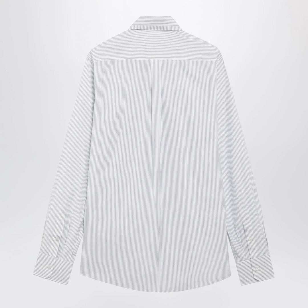 Dolce&amp;Gabbana - White Double-Collar Striped Shirt Brand Shirts &amp; Tops