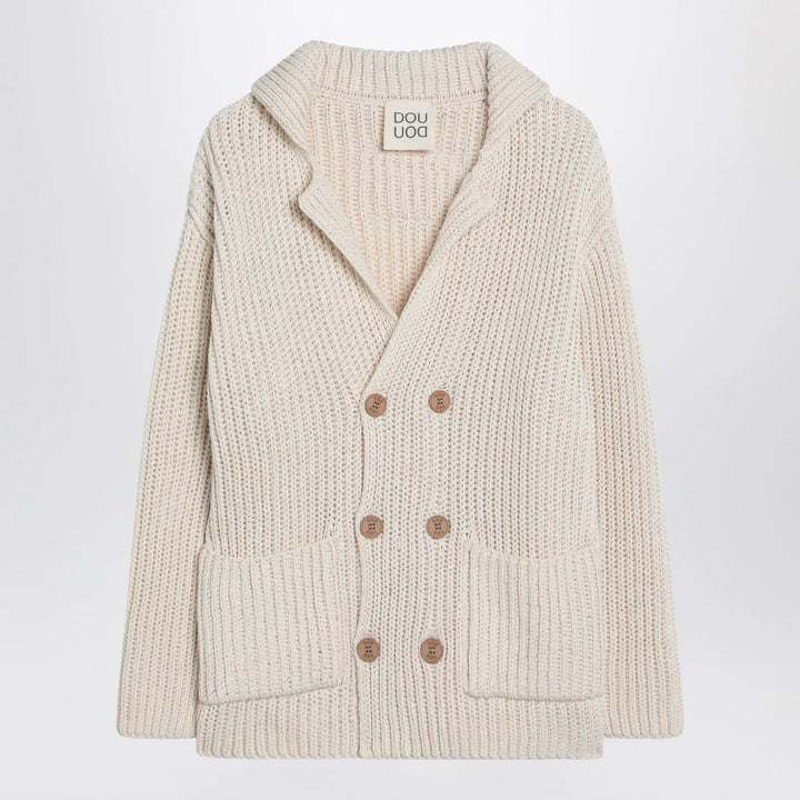 Douuod - Cardigan Triciclo ivory in cotton Brand Shirts &amp; Tops 12