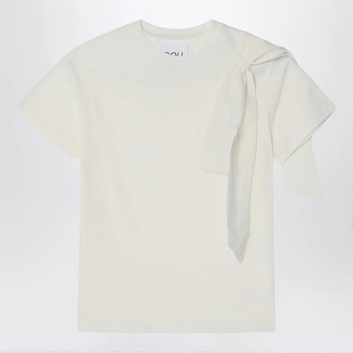 Douuod - Ivory t-shirt with bow Brand Shirts &amp; Tops 4Y