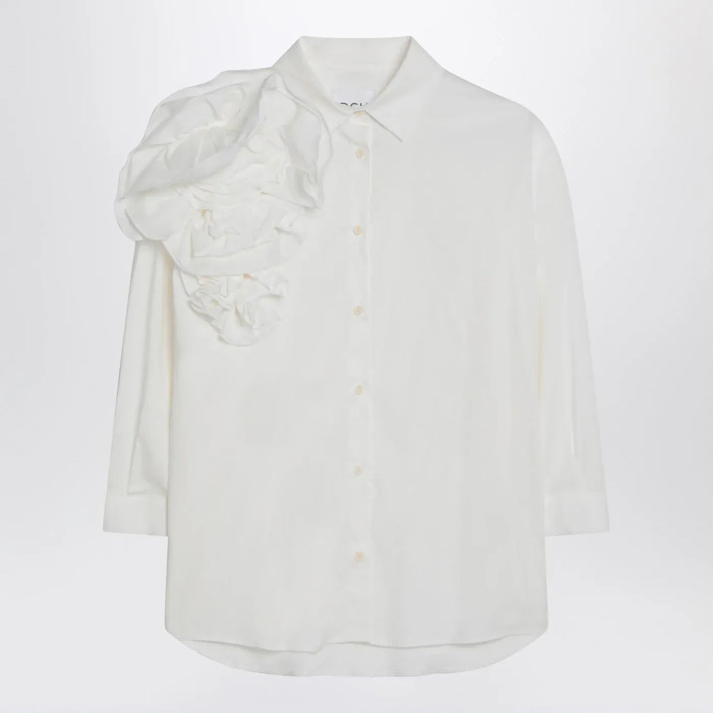 Douuod - Striped shirt lime/white in cotton Brand Shirts & Tops 10