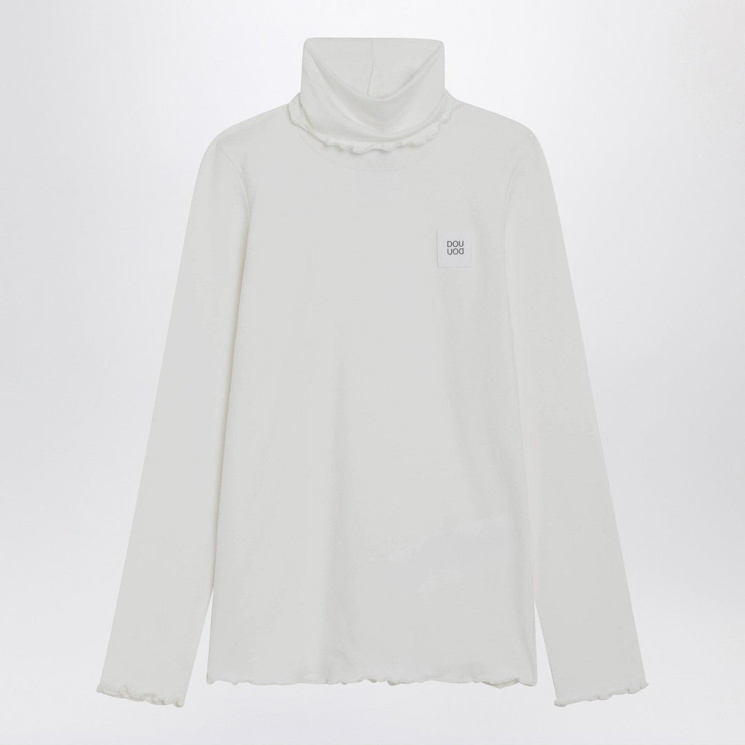 Shirts &amp; Tops Douuod - Turtleneck sweater in ivory cotton blend Brand
