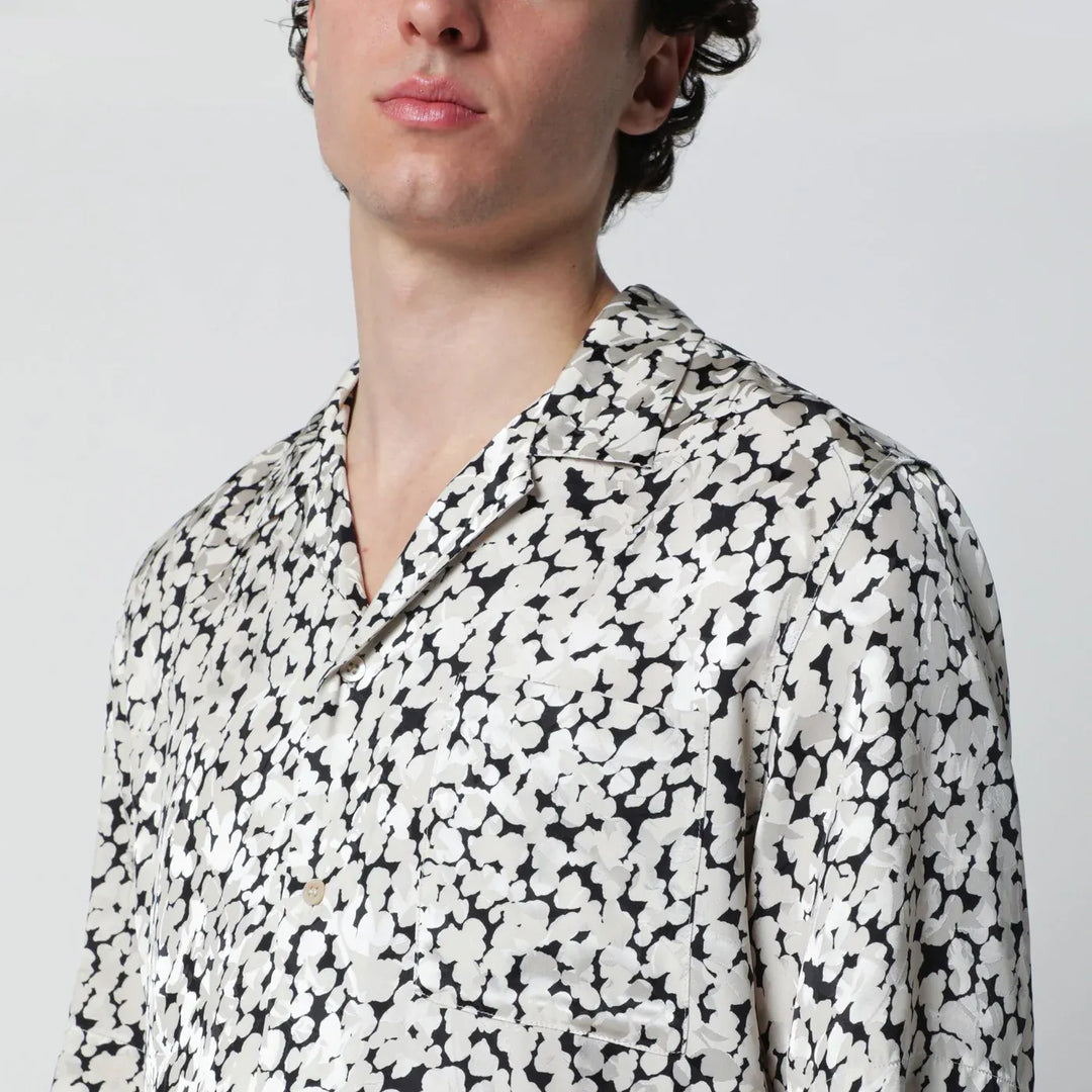 Dries Van Noten - Viscose shirt with black/ecru pattern Brand Shirts &amp; Tops