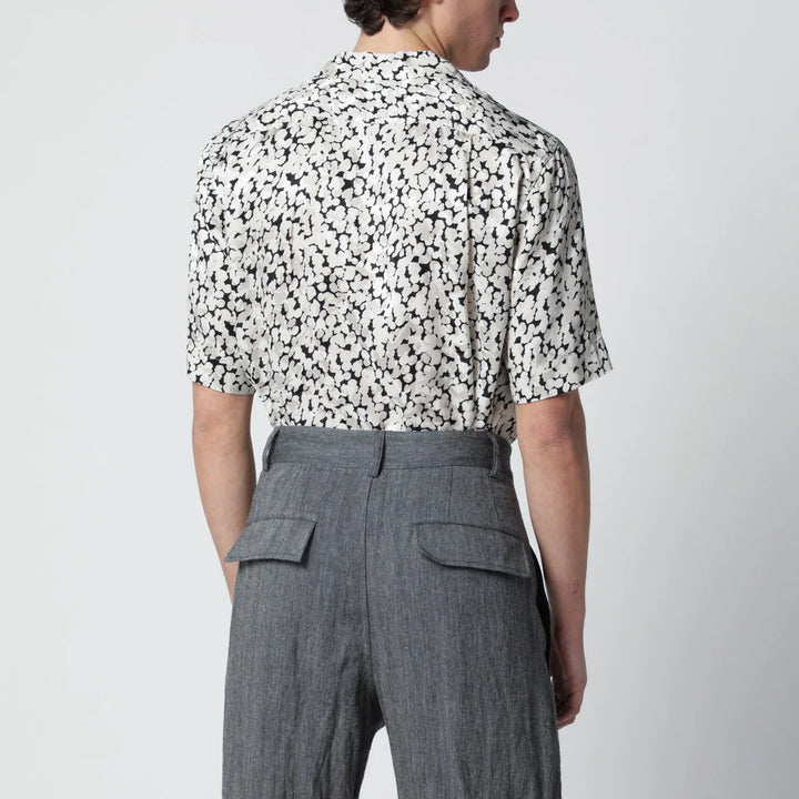 Dries Van Noten - Viscose shirt with black/ecru pattern Brand Shirts &amp; Tops