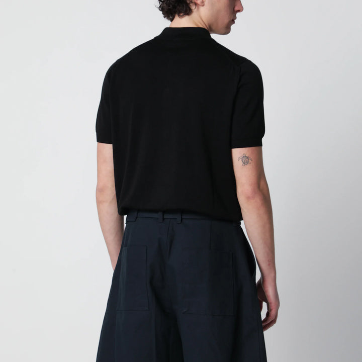 Drumohr - Black polo shirt in cotton Brand Shirts &amp; Tops
