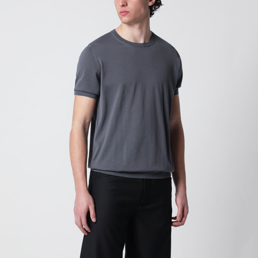 Shirts & Tops Drumohr - Grey cotton crewneck sweater Brand