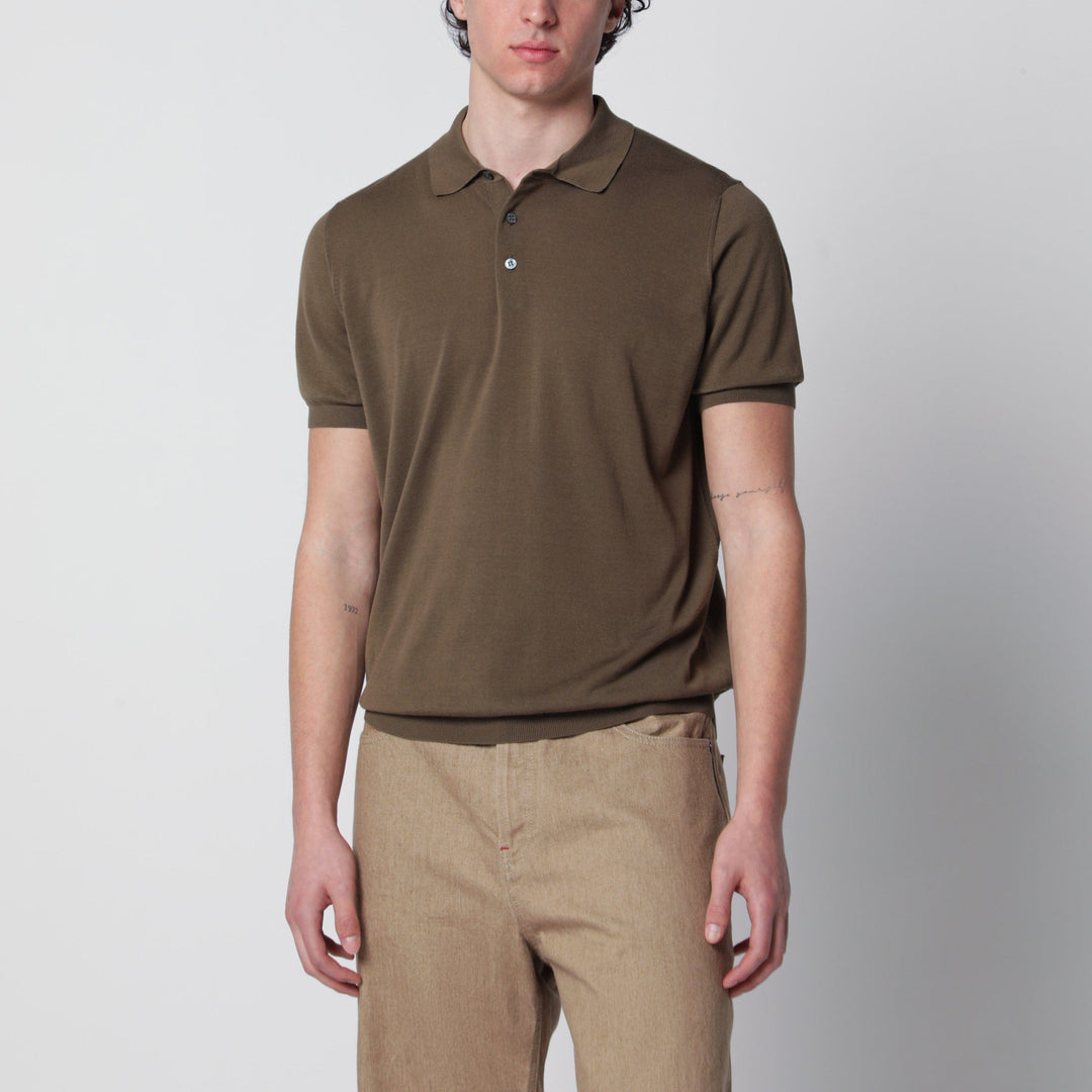 Shirts & Tops Drumohr - Military green cotton polo shirt Brand