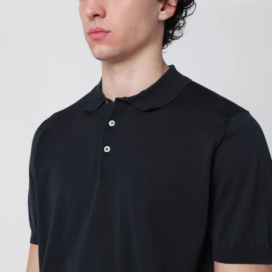 Drumohr - Navy blue cotton polo Brand Shirts &amp; Tops