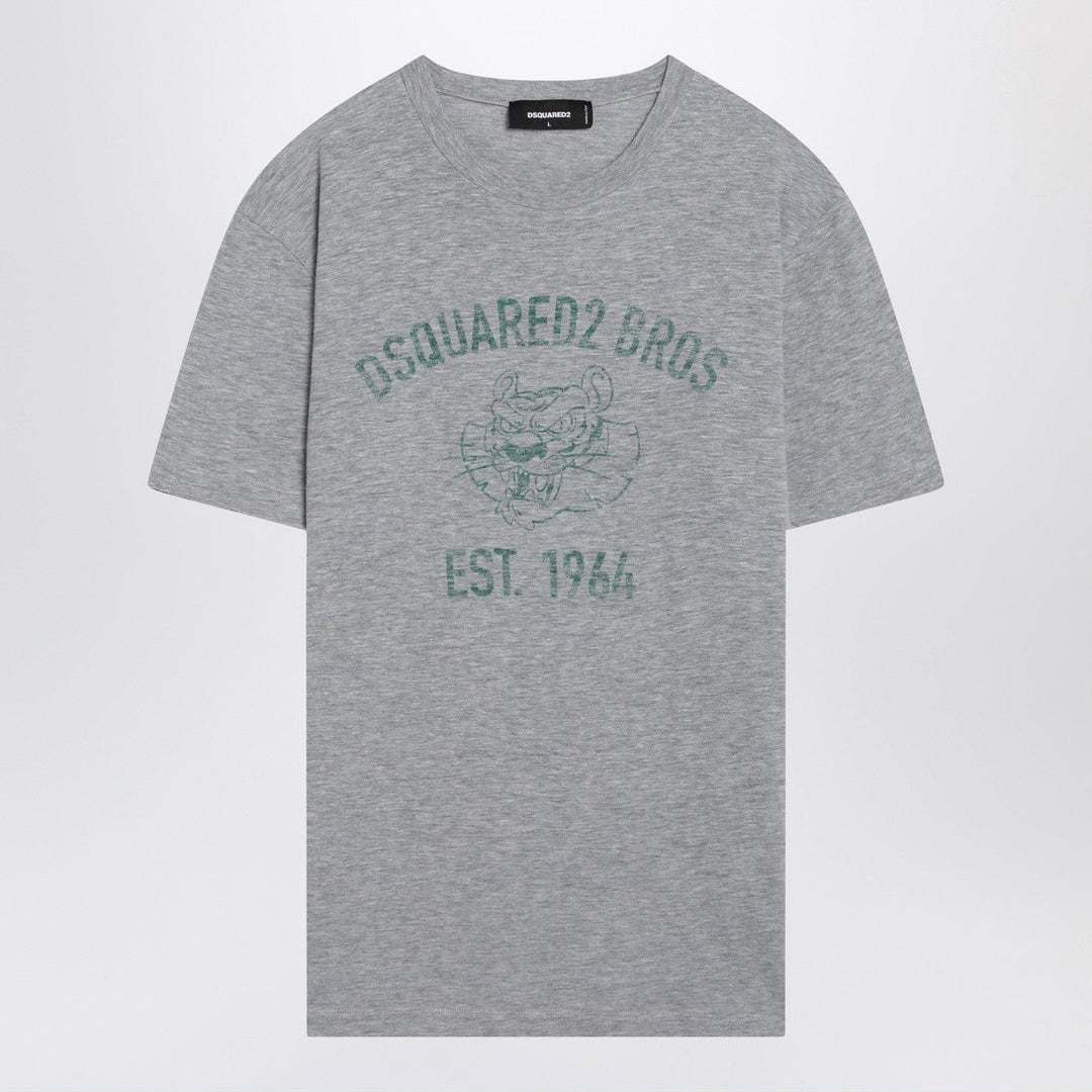 Shirts &amp; Tops S Dsquared2 - Grey mélange T-shirt with logo print Brand