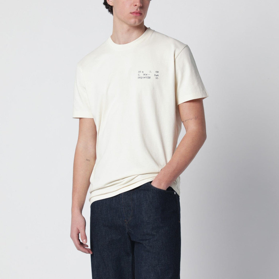 Shirts &amp; Tops Dsquared2 - Ivory T-shirt with logo print Brand