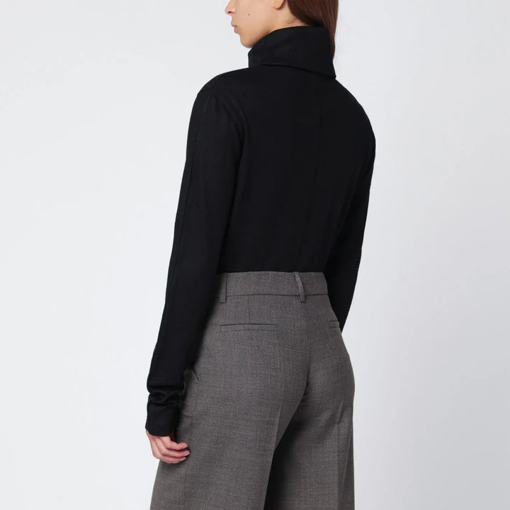 Entire Studios - Black wool zip-collar top Brand Shirts &amp; Tops L