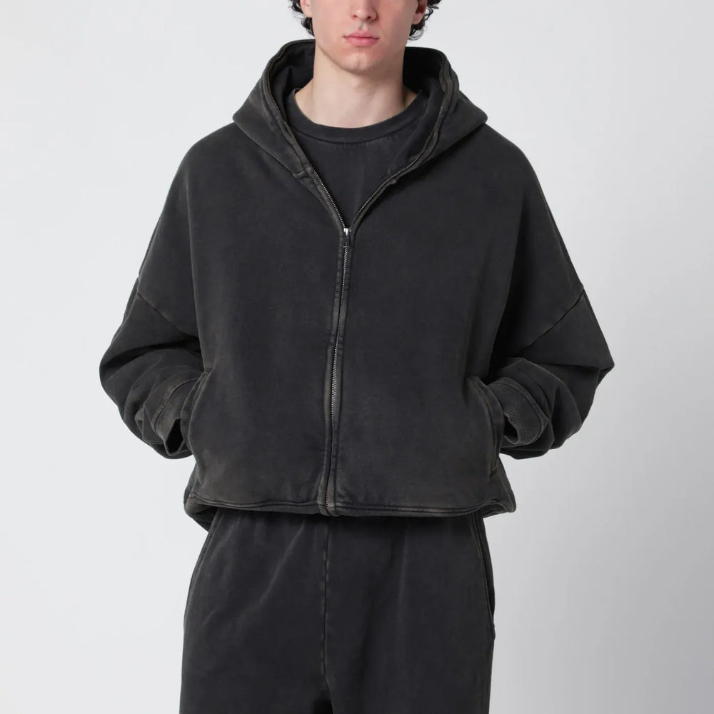 Entire Studios - Washed black cotton zip-up hoodie Brand Shirts & Tops S