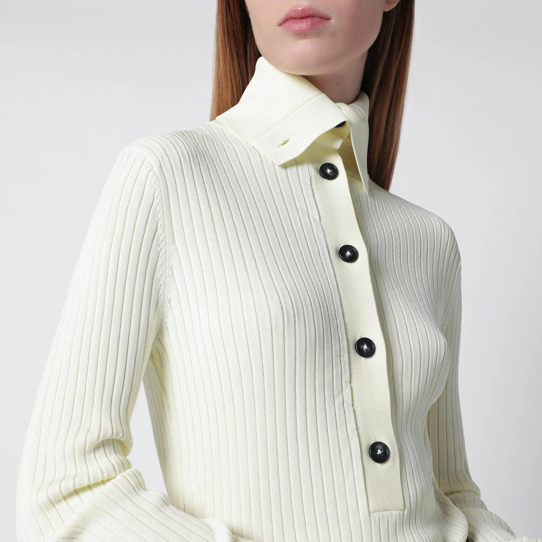 Entire Studios - White high-neck Henley top Brand Shirts &amp; Tops