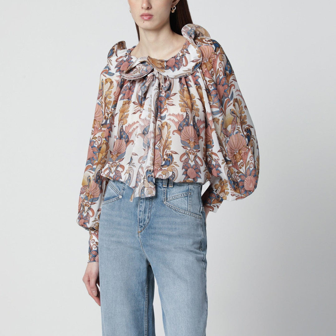 Shirts &amp; Tops FARM Rio - White Sea Garden blouse with ruffles Brand