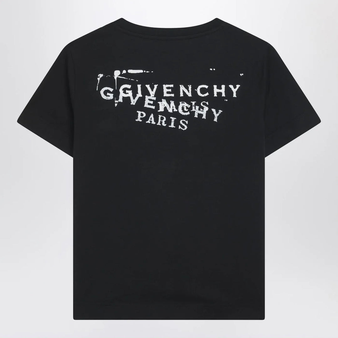 Givenchy - Black T-shirt with Givenchy Stamp print Brand Shirts &amp; Tops