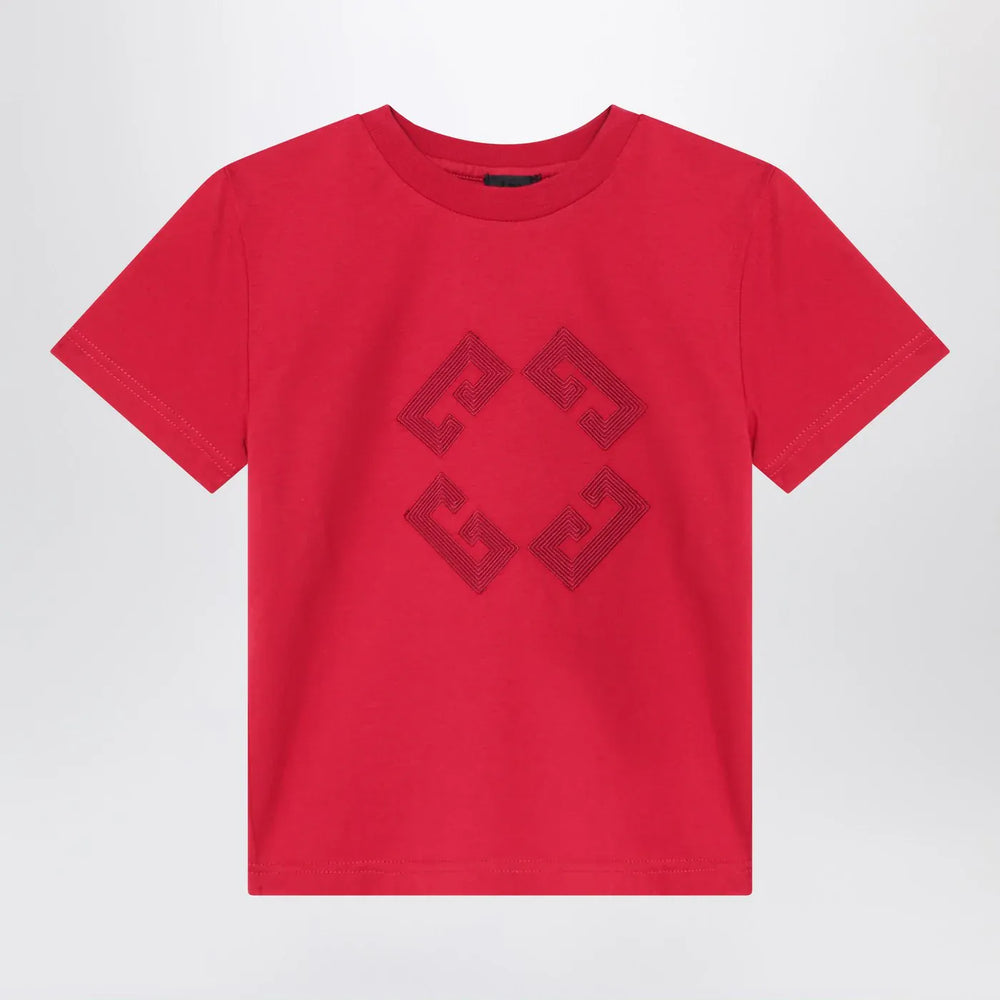 Givenchy - Bordeaux T-shirt with embroidered logo Brand Shirts & Tops 4