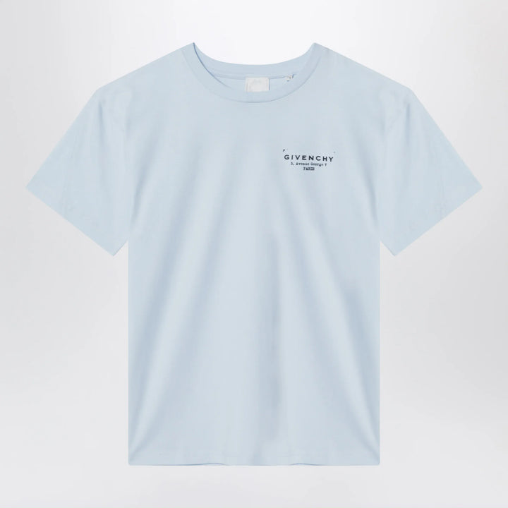 Givenchy - Light blue T-shirt with logo print Brand Shirts &amp; Tops 4