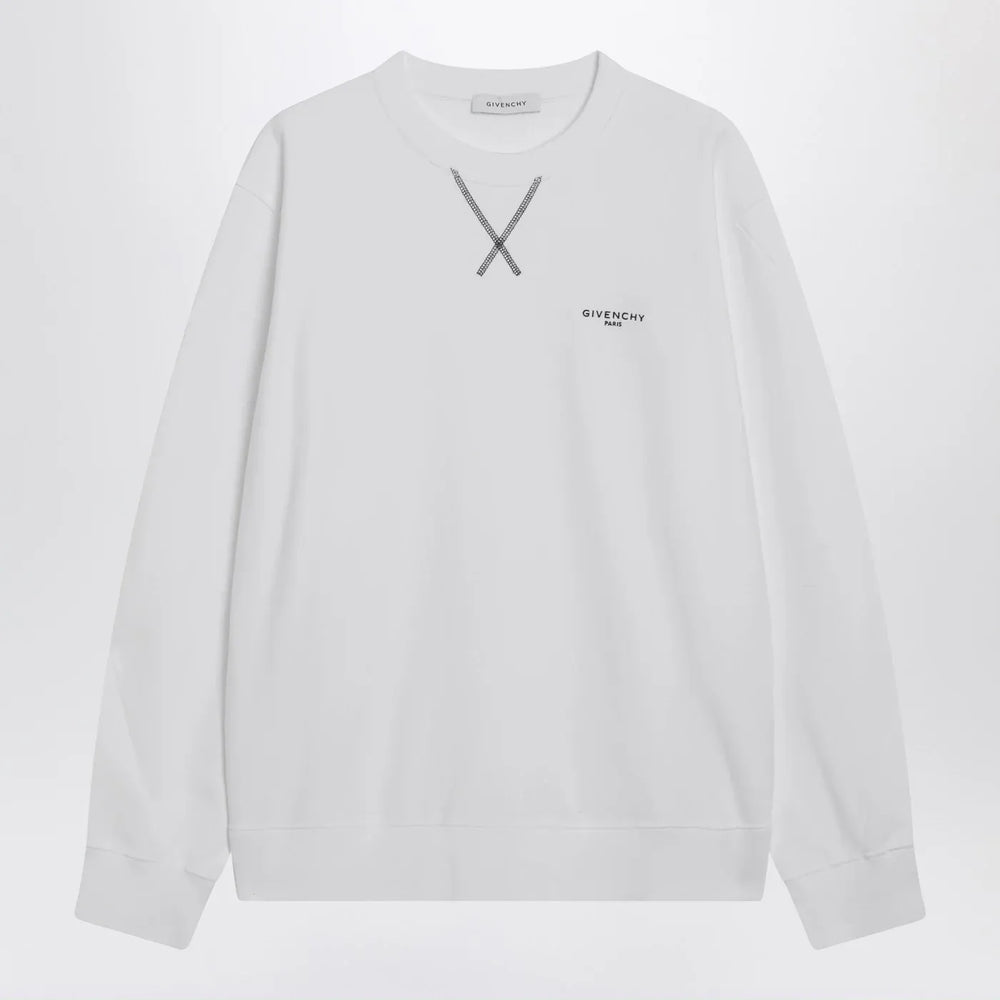 Givenchy - White Couture Seam sweatshirt with embroidered logo Brand Shirts & Tops S