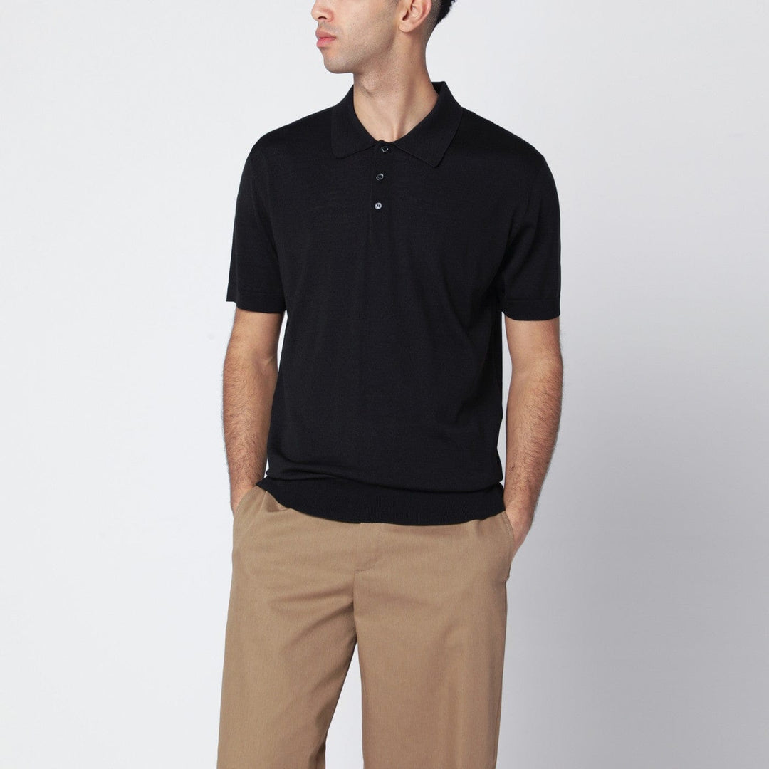 Shirts &amp; Tops S Golden Goose - Black wool polo shirt Brand
