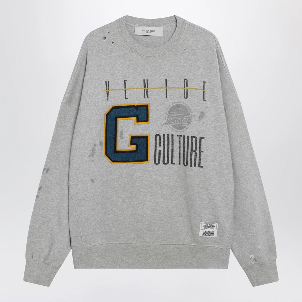 Golden Goose - Grey sweatshirt with college logo graphic Brand Shirts & Tops S