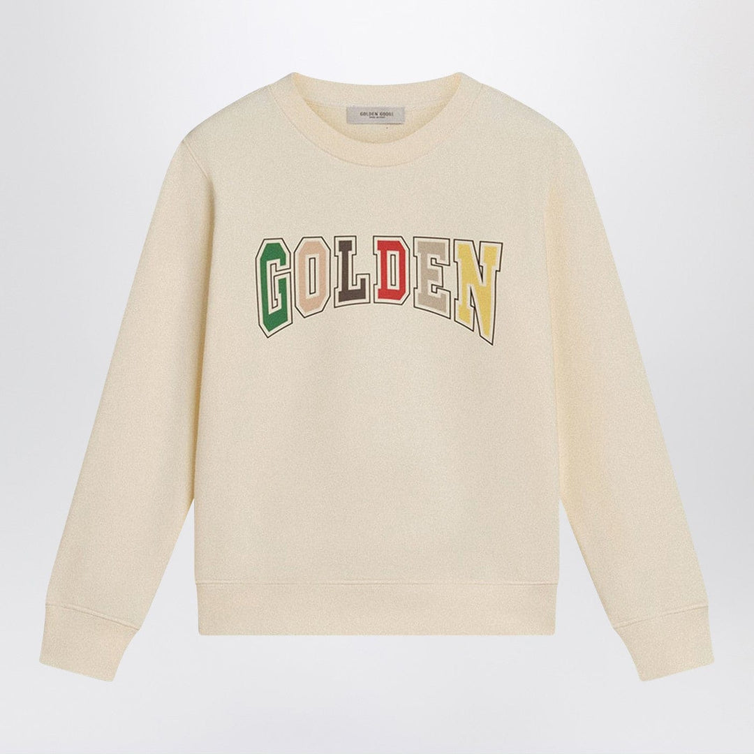 Shirts & Tops 8 Golden Goose - Ivory crewneck sweatshirt with logo Brand