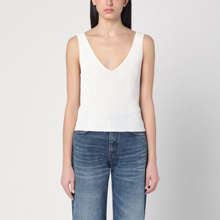 Shirts &amp; Tops L Golden Goose - Ribbed ivory tank top Brand