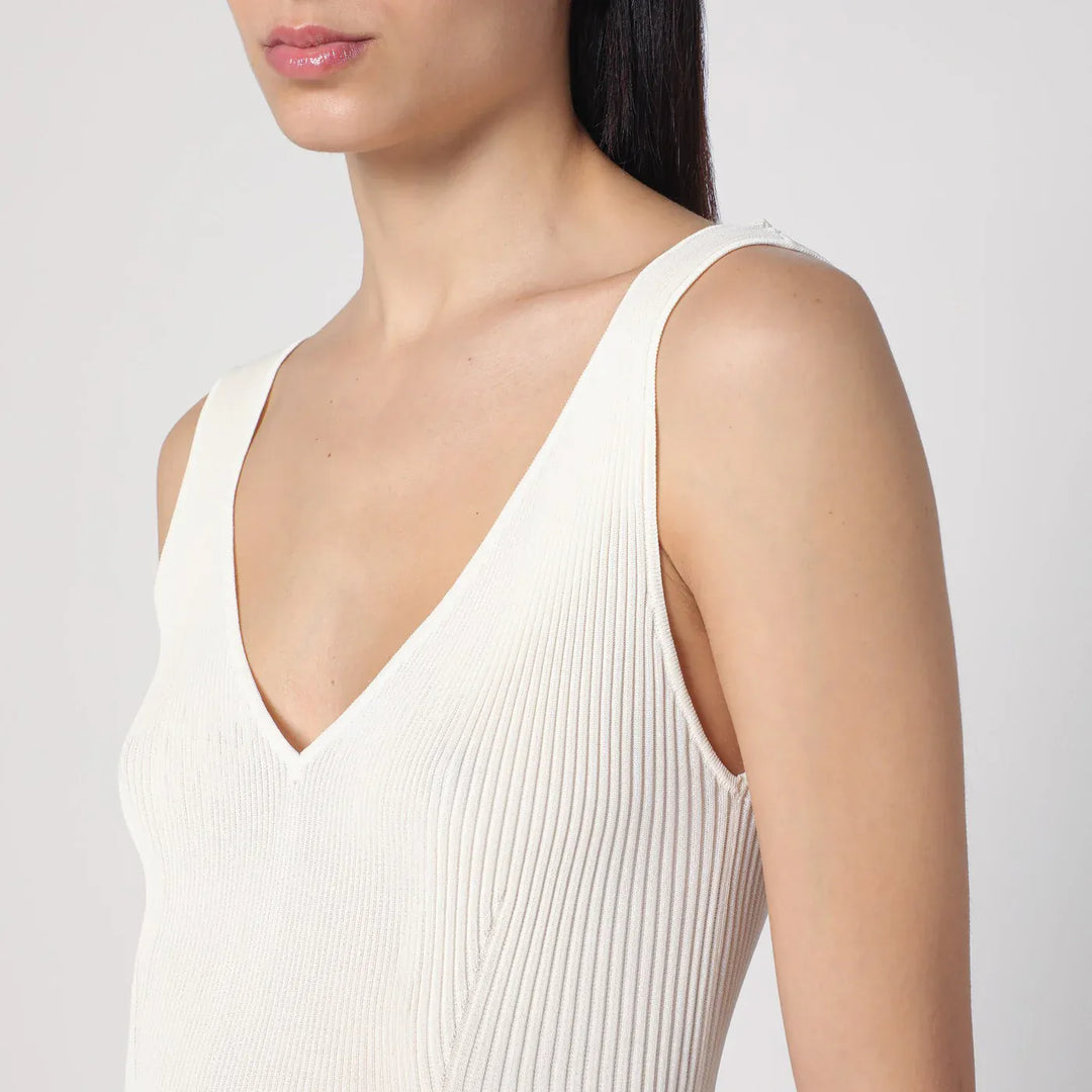 Golden Goose - Ribbed ivory tank top Brand Shirts &amp; Tops L