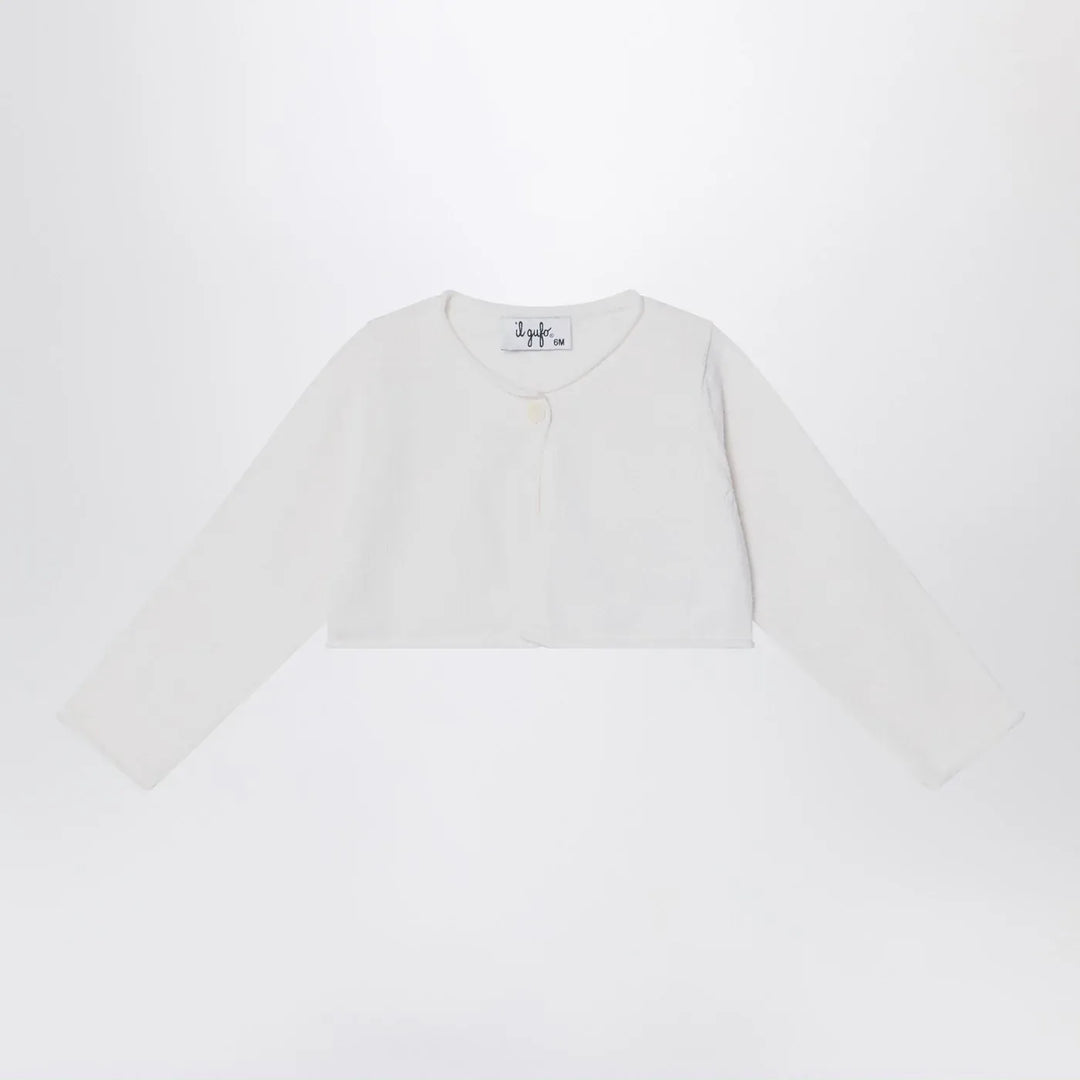 Il Gufo - Short wrap cardigan white milk Brand Shirts &amp; Tops 6M