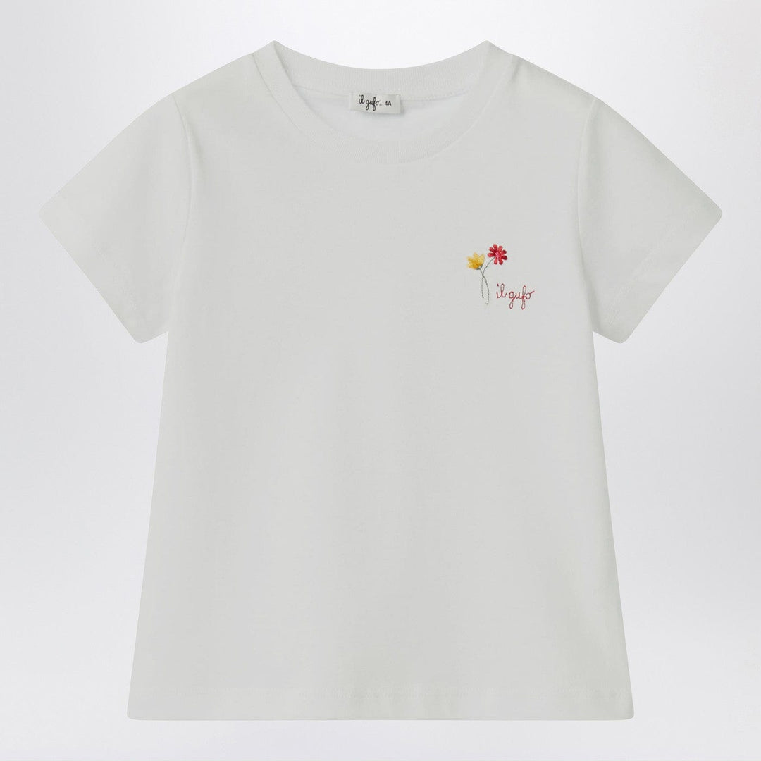Shirts & Tops Il Gufo - White T-shirt with embroidered logo Brand