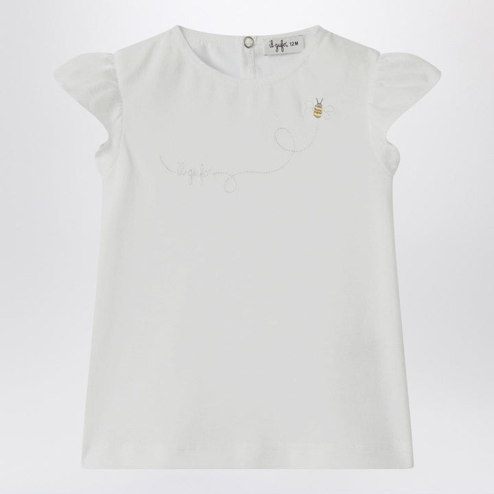 Shirts &amp; Tops 12 Il Gufo - White T-shirt with ruffled sleeves Brand