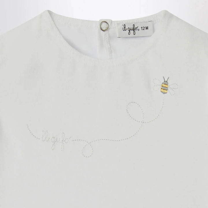 Il Gufo - White T-shirt with ruffled sleeves Brand Shirts &amp; Tops 12