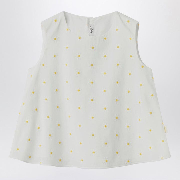 Shirts &amp; Tops 4A Il Gufo - White top with floral embroidery Brand