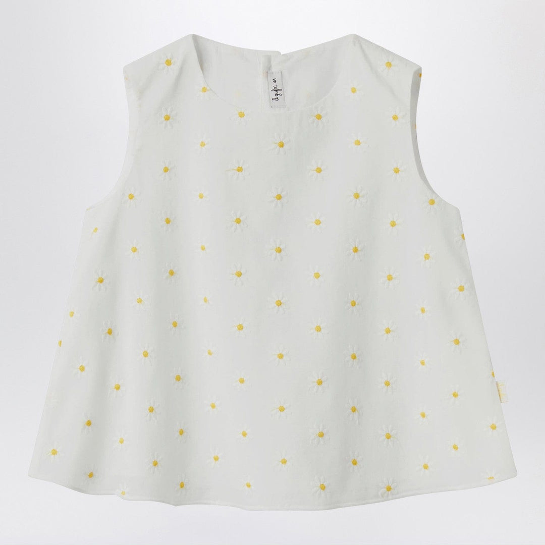 Shirts &amp; Tops 8 Il Gufo - White top with floral embroidery Brand
